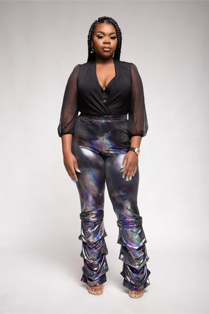 Bella Scrunched Metallic Pant