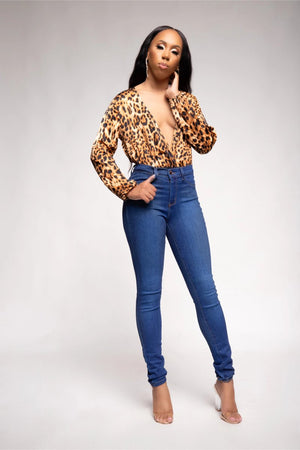 Gabriella Leopard Print Bodysuit