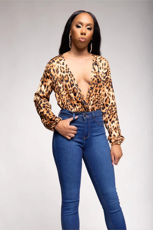 Gabriella Leopard Print Bodysuit